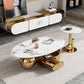 Slate Top Bunching Tables Abstract Coffee Cocktail Table with Storage Drawers Clearhalo 'Coffee & Accent Tables' 'Coffee Tables' 'coffee_tables' 'furn' 'furn_coffee_tables' 'Furniture' 'Living Room Furniture' 6919163