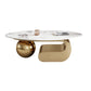Slate Top Bunching Tables Abstract Coffee Cocktail Table with Storage Drawers Light Gold Clearhalo 'Coffee & Accent Tables' 'Coffee Tables' 'coffee_tables' 'furn' 'furn_coffee_tables' 'Furniture' 'Living Room Furniture' 6919165