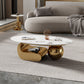 Slate Top Bunching Tables Abstract Coffee Cocktail Table with Storage Drawers Clearhalo 'Coffee & Accent Tables' 'Coffee Tables' 'coffee_tables' 'furn' 'furn_coffee_tables' 'Furniture' 'Living Room Furniture' 6919172
