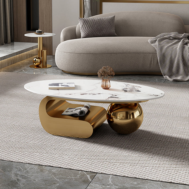 Slate Top Bunching Tables Abstract Coffee Cocktail Table with Storage Drawers Clearhalo 'Coffee & Accent Tables' 'Coffee Tables' 'coffee_tables' 'furn' 'furn_coffee_tables' 'Furniture' 'Living Room Furniture' 6919172