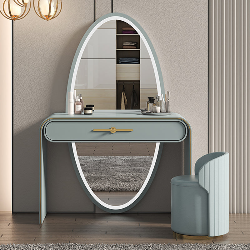 Magno de tocador de madera Juego de taburetes de tocador 1 cajón