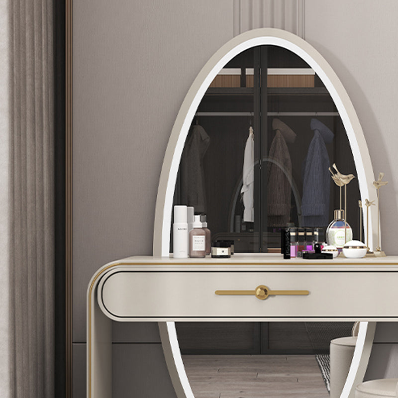 Magno de tocador de madera Juego de taburetes de tocador 1 cajón