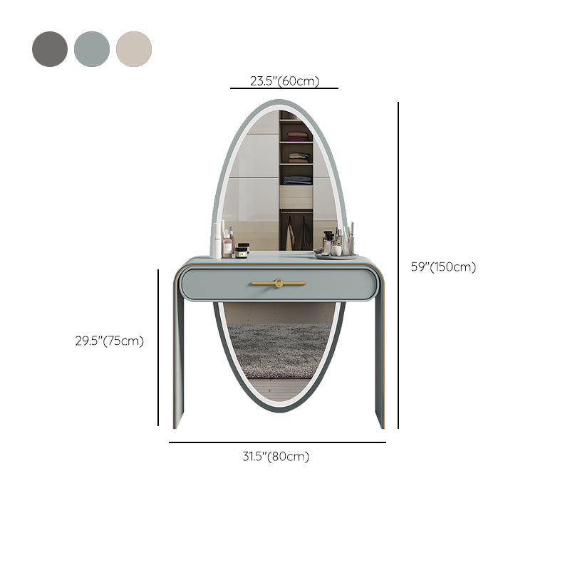 Magno de tocador de madera Juego de taburetes de tocador 1 cajón