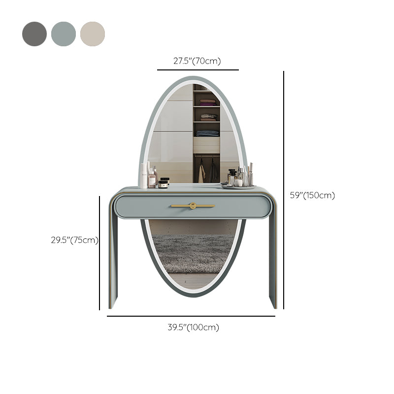 Magno de tocador de madera Juego de taburetes de tocador 1 cajón