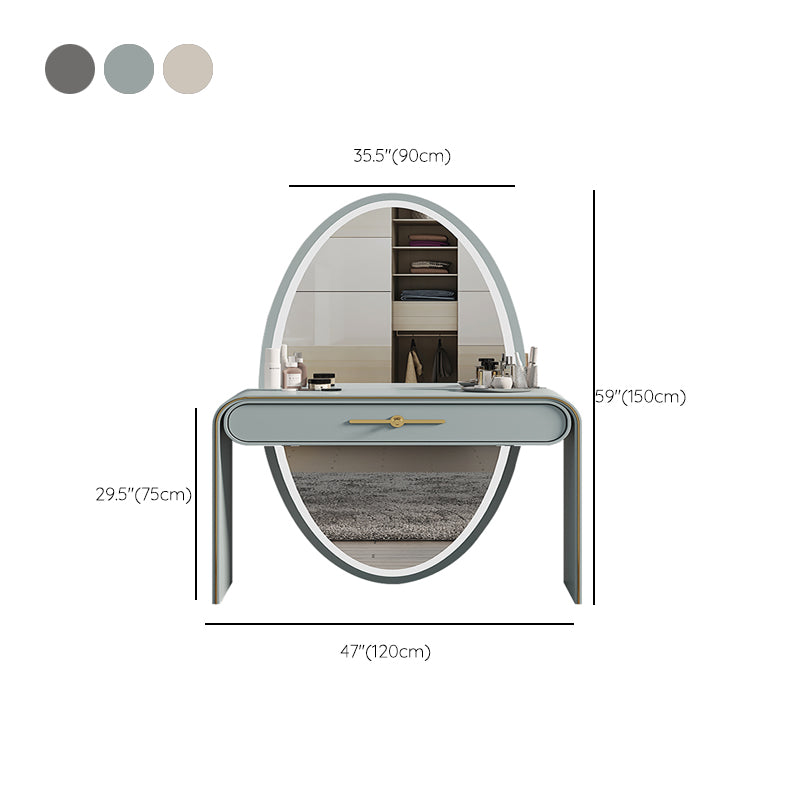 Magno de tocador de madera Juego de taburetes de tocador 1 cajón