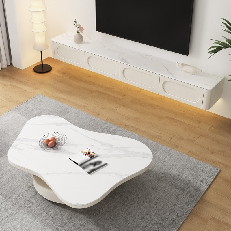 Slate Top Coffee Table Abstract Coffee Cocktail Table with Storage Drawers Clearhalo 'Coffee & Accent Tables' 'Coffee Tables' 'coffee_tables' 'furn' 'furn_coffee_tables' 'Furniture' 'Living Room Furniture' 6919218