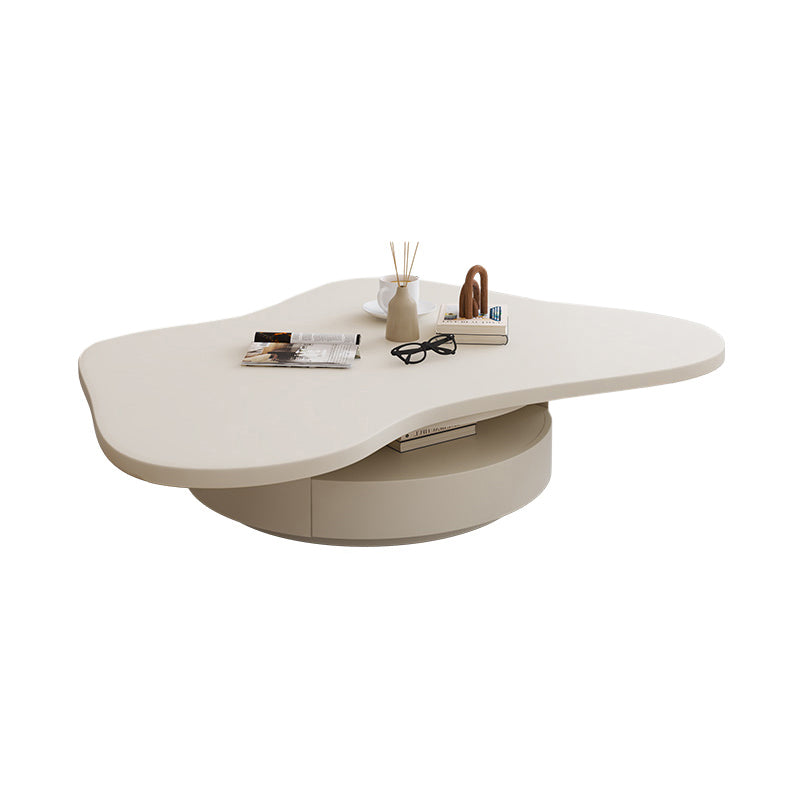 Slate Top Coffee Table Abstract Coffee Cocktail Table with Storage Drawers Beige Clearhalo 'Coffee & Accent Tables' 'Coffee Tables' 'coffee_tables' 'furn' 'furn_coffee_tables' 'Furniture' 'Living Room Furniture' 6919221