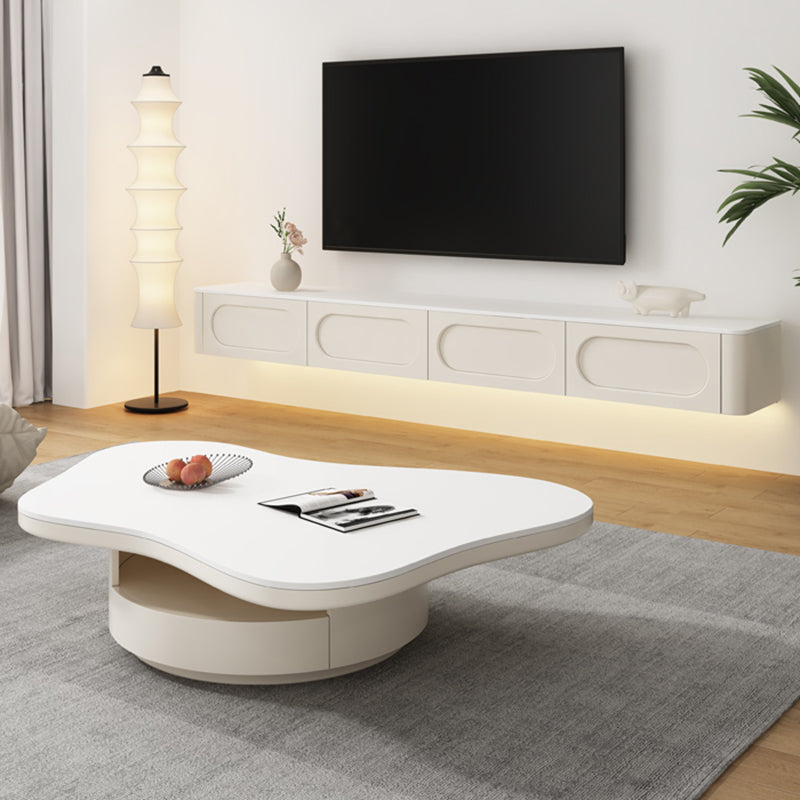 Slate Top Coffee Table Abstract Coffee Cocktail Table with Storage Drawers Clearhalo 'Coffee & Accent Tables' 'Coffee Tables' 'coffee_tables' 'furn' 'furn_coffee_tables' 'Furniture' 'Living Room Furniture' 6919227