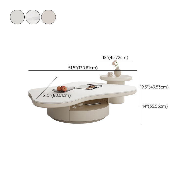 Slate Top Coffee Table Abstract Coffee Cocktail Table with Storage Drawers Clearhalo 'Coffee & Accent Tables' 'Coffee Tables' 'coffee_tables' 'furn' 'furn_coffee_tables' 'Furniture' 'Living Room Furniture' 6919231