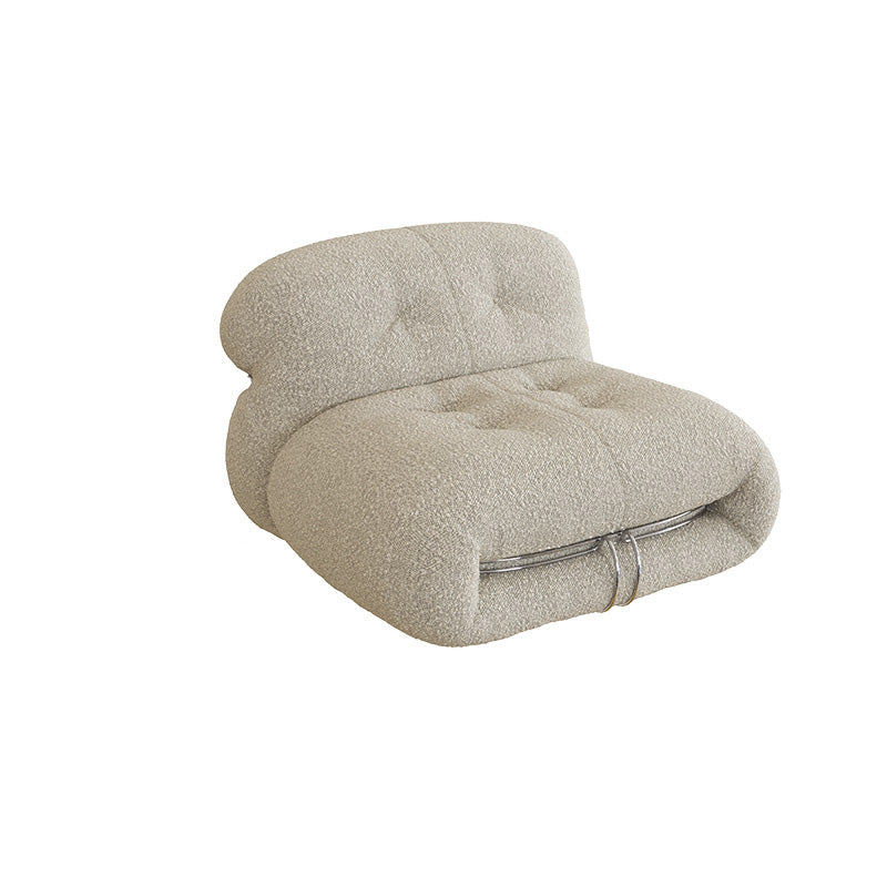 Casual armloze kussens stoelen standaard bank in wit voor bonusruimte