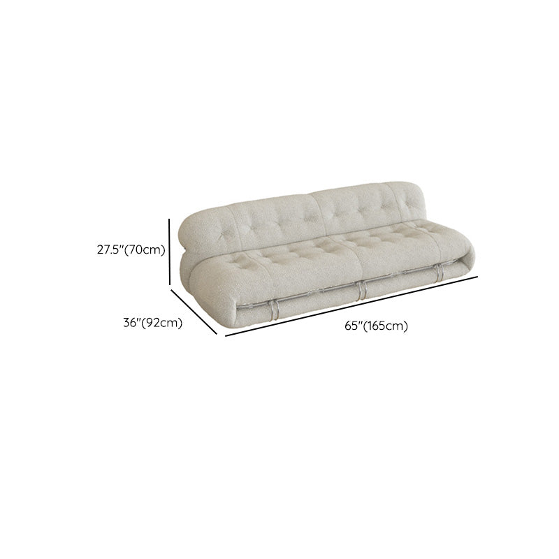 Casual armloze kussens stoelen standaard bank in wit voor bonusruimte