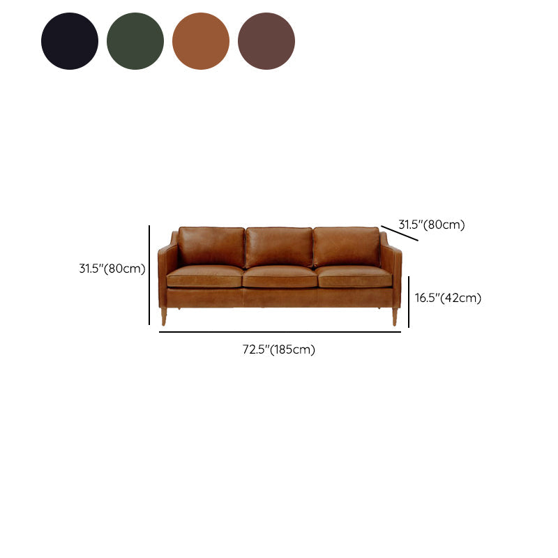 リビングルーム用のボルスター枕の座席付きコンテンポラリースタイルのレザーソファ