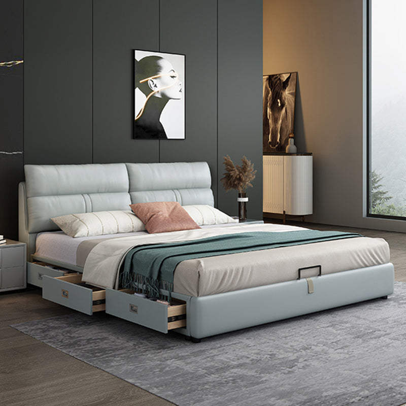 Mattress Included Platform Bed Frame Upholstered Headboard Platform Bed Box & Fixed Clearhalo 'Bedroom Furniture' 'Beds' 'furn' 'furn_beds' 'Furniture' 6919444