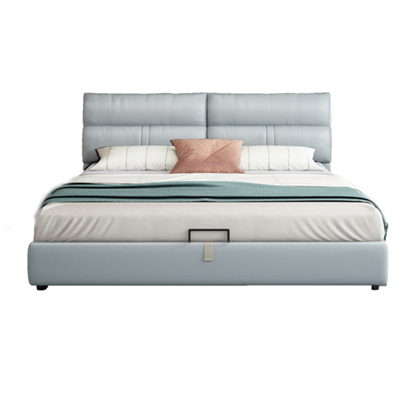 Mattress Included Platform Bed Frame Upholstered Headboard Platform Bed Single Bed Clearhalo 'Bedroom Furniture' 'Beds' 'furn' 'furn_beds' 'Furniture' 6919445
