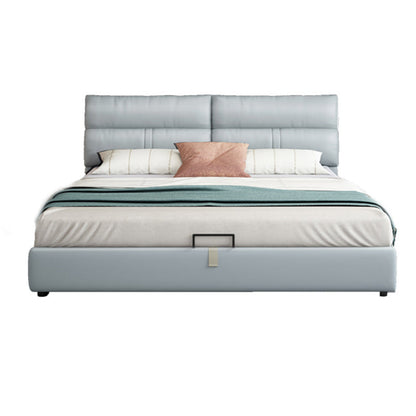 Mattress Included Platform Bed Frame Upholstered Headboard Platform Bed Single Bed Clearhalo 'Bedroom Furniture' 'Beds' 'furn' 'furn_beds' 'Furniture' 6919445