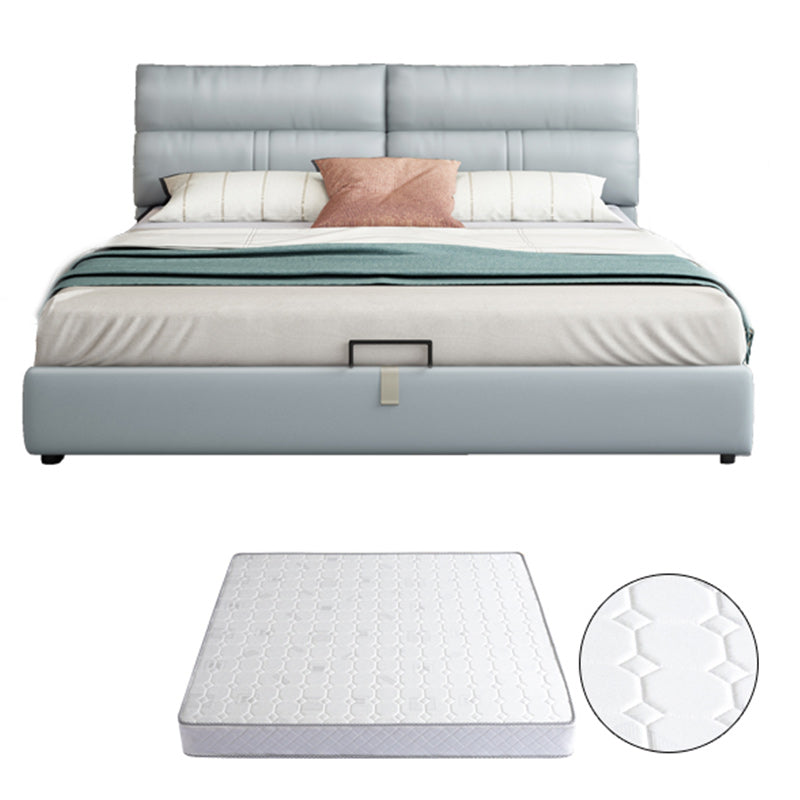 Mattress Included Platform Bed Frame Upholstered Headboard Platform Bed Bed & Mattress Clearhalo 'Bedroom Furniture' 'Beds' 'furn' 'furn_beds' 'Furniture' 6919446