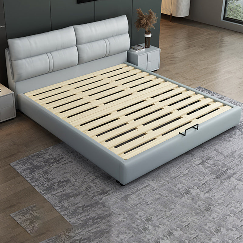 Mattress Included Platform Bed Frame Upholstered Headboard Platform Bed Clearhalo 'Bedroom Furniture' 'Beds' 'furn' 'furn_beds' 'Furniture' 6919449