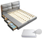 Mattress Included Platform Bed Frame Upholstered Headboard Platform Bed Pull-Out Storage Bed & Mattress Clearhalo 'Bedroom Furniture' 'Beds' 'furn' 'furn_beds' 'Furniture' 6919450