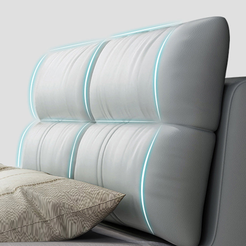 Mattress Included Platform Bed Frame Upholstered Headboard Platform Bed Clearhalo 'Bedroom Furniture' 'Beds' 'furn' 'furn_beds' 'Furniture' 6919453