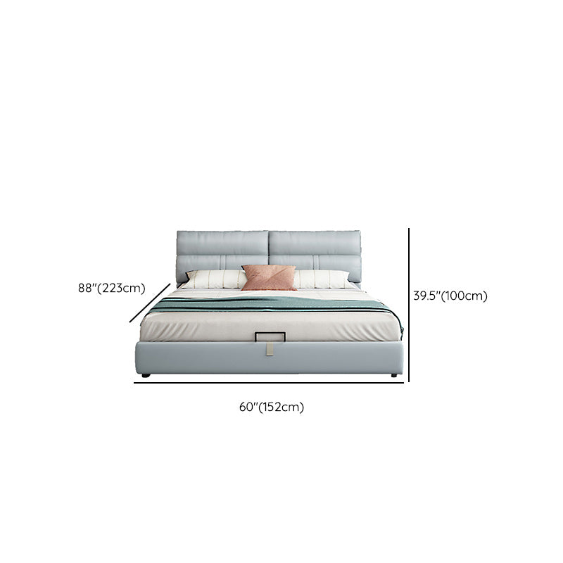 Mattress Included Platform Bed Frame Upholstered Headboard Platform Bed Clearhalo 'Bedroom Furniture' 'Beds' 'furn' 'furn_beds' 'Furniture' 6919457
