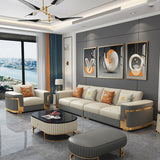 Glamstil quadratisch getuftetes Sofa Ledersofa in Armut für Wohnzimmer