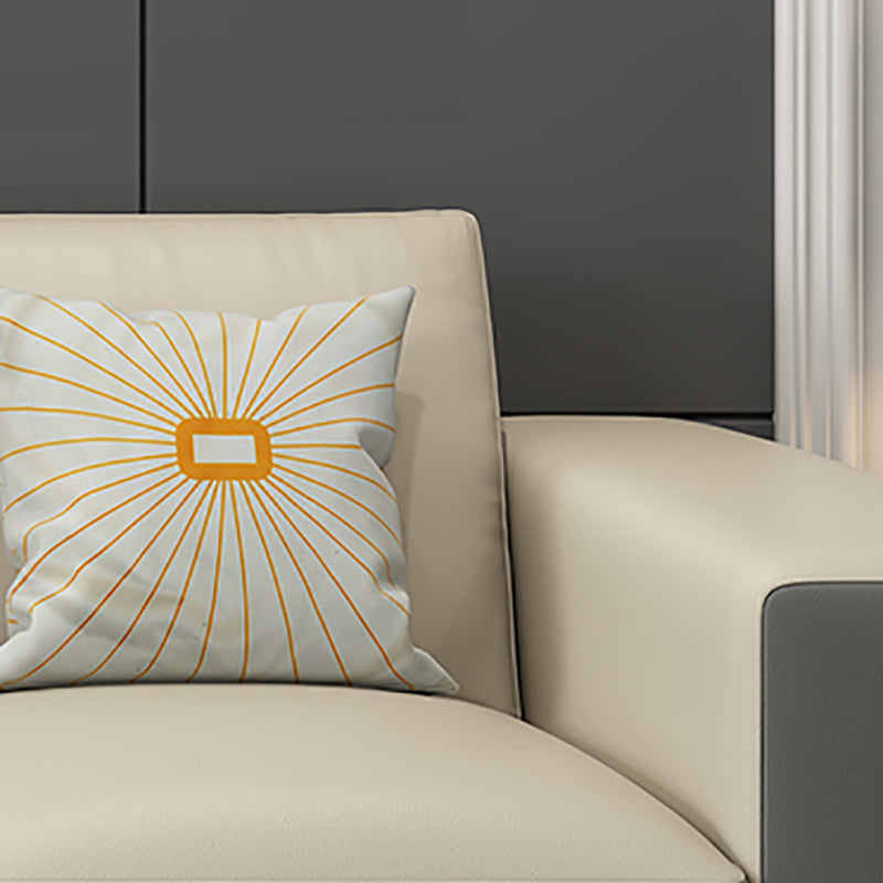 Glamstil quadratisch getuftetes Sofa Ledersofa in Armut für Wohnzimmer