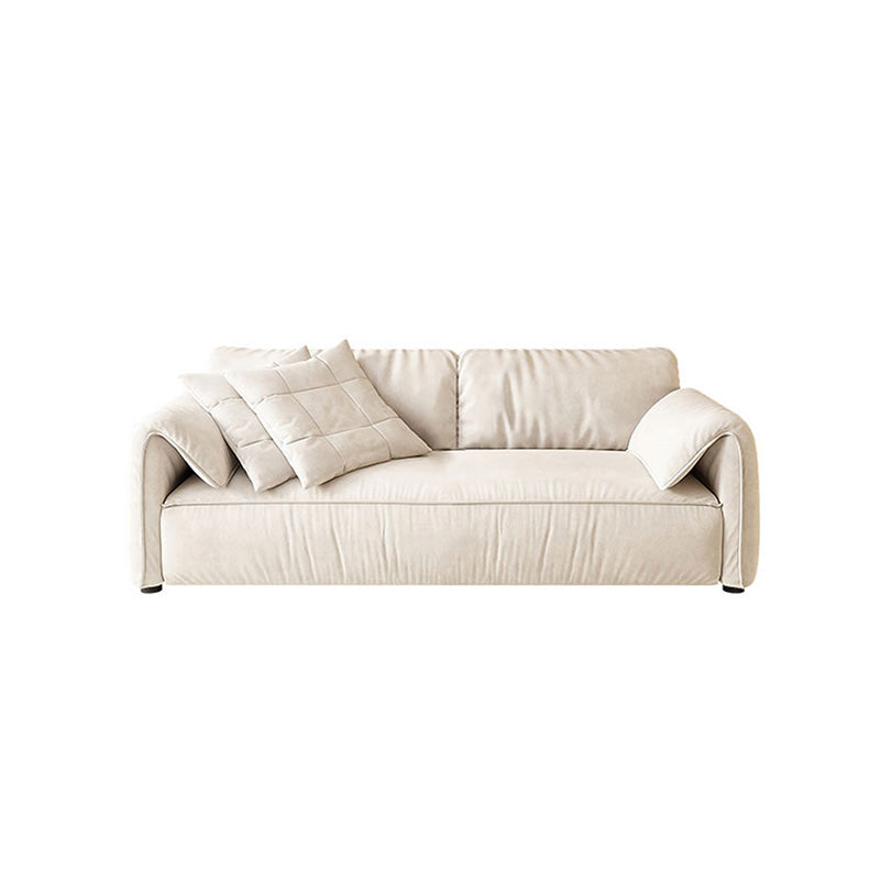 Fabric Sofa with Bolster Pillows Contemporary Apartment Seating