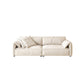 Fabric Sofa with Bolster Pillows Contemporary Apartment Seating