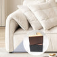 Fabric Sofa with Bolster Pillows Contemporary Apartment Seating