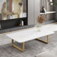 Glam Frame Coffee Table Rectangle Slate Top Coffee Cocktail Table Clearhalo 'Coffee & Accent Tables' 'Coffee Tables' 'coffee_tables' 'furn' 'furn_coffee_tables' 'Furniture' 'Living Room Furniture' 6919527