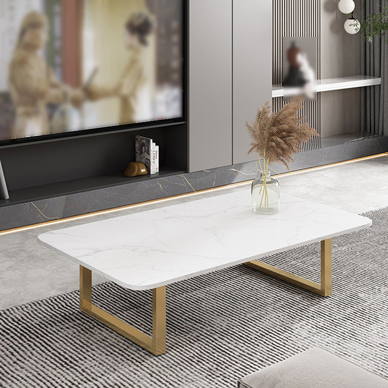 Glam Frame Coffee Table Rectangle Slate Top Coffee Cocktail Table Clearhalo 'Coffee & Accent Tables' 'Coffee Tables' 'coffee_tables' 'furn' 'furn_coffee_tables' 'Furniture' 'Living Room Furniture' 6919527