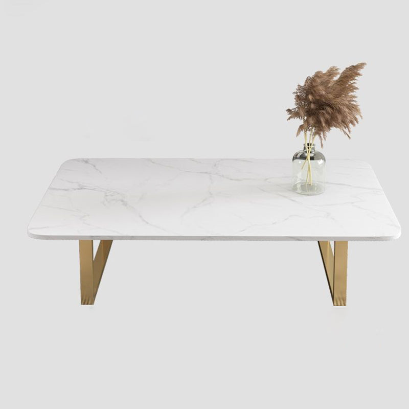Glam Frame Coffee Table Rectangle Slate Top Coffee Cocktail Table Clearhalo 'Coffee & Accent Tables' 'Coffee Tables' 'coffee_tables' 'furn' 'furn_coffee_tables' 'Furniture' 'Living Room Furniture' 6919532