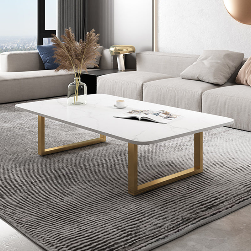 Glam Frame Coffee Table Rectangle Slate Top Coffee Cocktail Table Clearhalo 'Coffee & Accent Tables' 'Coffee Tables' 'coffee_tables' 'furn' 'furn_coffee_tables' 'Furniture' 'Living Room Furniture' 6919533