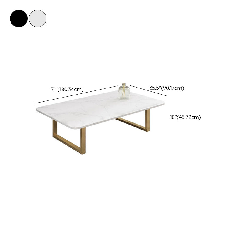 Glam Frame Coffee Table Rectangle Slate Top Coffee Cocktail Table Clearhalo 'Coffee & Accent Tables' 'Coffee Tables' 'coffee_tables' 'furn' 'furn_coffee_tables' 'Furniture' 'Living Room Furniture' 6919538