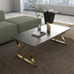 Rectangle Cocktail Table Trestle Slate Top Coffee or End Table