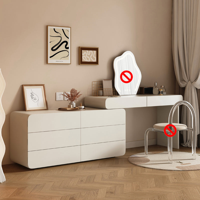 Tocador escandinavo conjunto de tocador de dormitorio blanco tocador de tocador