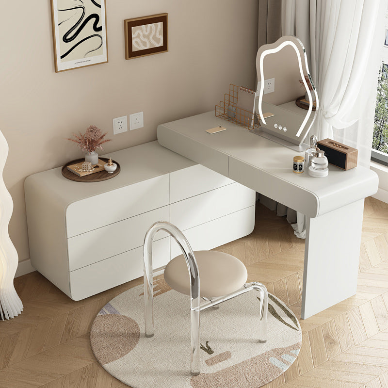 Tocador escandinavo conjunto de tocador de dormitorio blanco tocador de tocador