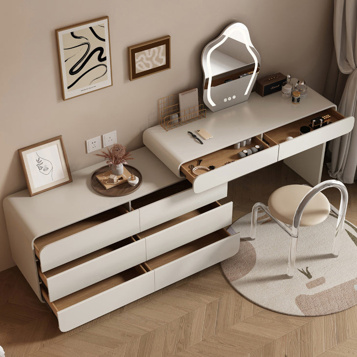 Tocador escandinavo conjunto de tocador de dormitorio blanco tocador de tocador