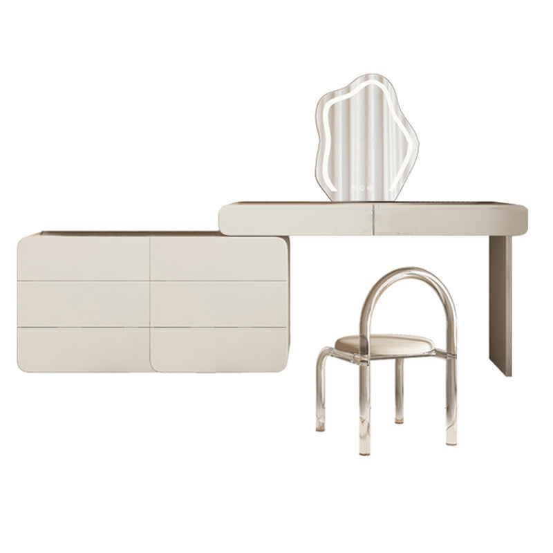 Tocador escandinavo conjunto de tocador de dormitorio blanco tocador de tocador