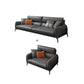 Upscale Grey Sofa with Four Legs Leather Sofa Living Room Seating 1-Seater Sofa with 3-Seater Sofa Faux Leather Clearhalo 'furn' 'furn_sofas' 'Furniture' 'Living Room Furniture' 'Sofa' 'sofas' 6919645