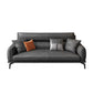 Upscale Grey Sofa with Four Legs Leather Sofa Living Room Seating 2-Seater Sofa Faux Leather Clearhalo 'furn' 'furn_sofas' 'Furniture' 'Living Room Furniture' 'Sofa' 'sofas' 6919656