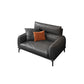 Upscale Grey Sofa with Four Legs Leather Sofa Living Room Seating 1-Seater Sofa Genuine Leather Clearhalo 'furn' 'furn_sofas' 'Furniture' 'Living Room Furniture' 'Sofa' 'sofas' 6919659