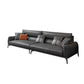 Upscale Grey Sofa with Four Legs Leather Sofa Living Room Seating 4-Seater Sofa Genuine Leather Clearhalo 'furn' 'furn_sofas' 'Furniture' 'Living Room Furniture' 'Sofa' 'sofas' 6919661