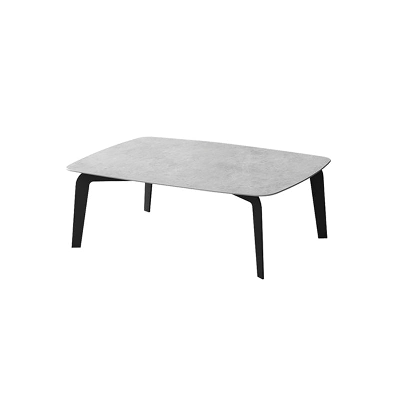 Rectangular Slate 4 Legs Coffee Table 16.5" High Stone 1 Single Cocktail Table 39.5"L x 24"W x 16.5"H Gray Clearhalo 'Coffee & Accent Tables' 'Coffee Tables' 'coffee_tables' 'furn' 'furn_coffee_tables' 'Furniture' 'Living Room Furniture' 6919718