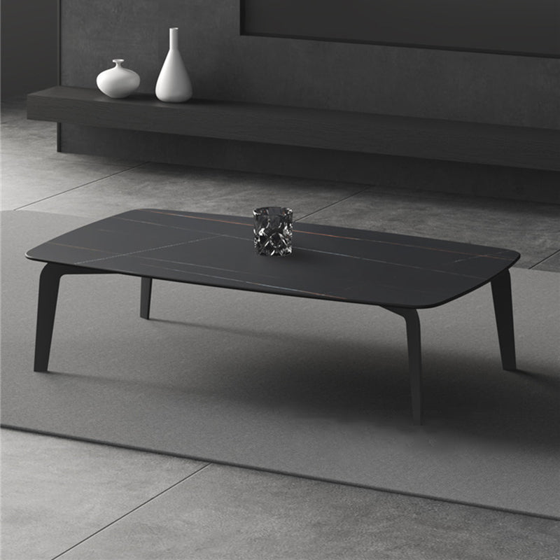 Rectangular Slate 4 Legs Coffee Table 16.5" High Stone 1 Single Cocktail Table Clearhalo 'Coffee & Accent Tables' 'Coffee Tables' 'coffee_tables' 'furn' 'furn_coffee_tables' 'Furniture' 'Living Room Furniture' 6919720