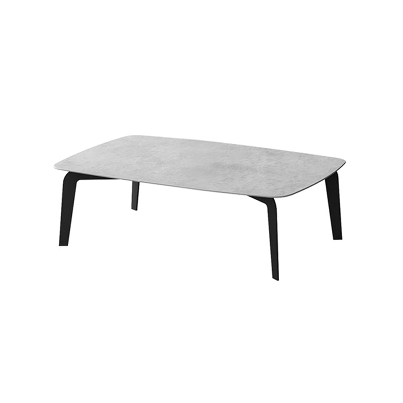 Rectangular Slate 4 Legs Coffee Table 16.5" High Stone 1 Single Cocktail Table 51"L x 28"W x 16.5"H Gray Clearhalo 'Coffee & Accent Tables' 'Coffee Tables' 'coffee_tables' 'furn' 'furn_coffee_tables' 'Furniture' 'Living Room Furniture' 6919722