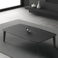 Rectangular Slate 4 Legs Coffee Table 16.5" High Stone 1 Single Cocktail Table Clearhalo 'Coffee & Accent Tables' 'Coffee Tables' 'coffee_tables' 'furn' 'furn_coffee_tables' 'Furniture' 'Living Room Furniture' 6919724