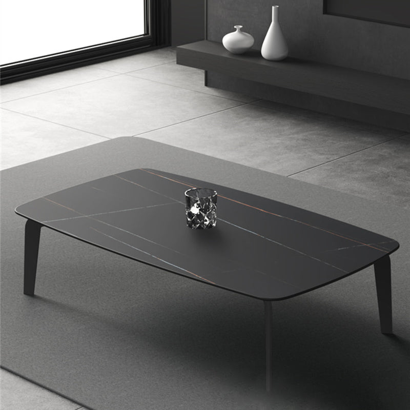 Rectangular Slate 4 Legs Coffee Table 16.5" High Stone 1 Single Cocktail Table Clearhalo 'Coffee & Accent Tables' 'Coffee Tables' 'coffee_tables' 'furn' 'furn_coffee_tables' 'Furniture' 'Living Room Furniture' 6919724