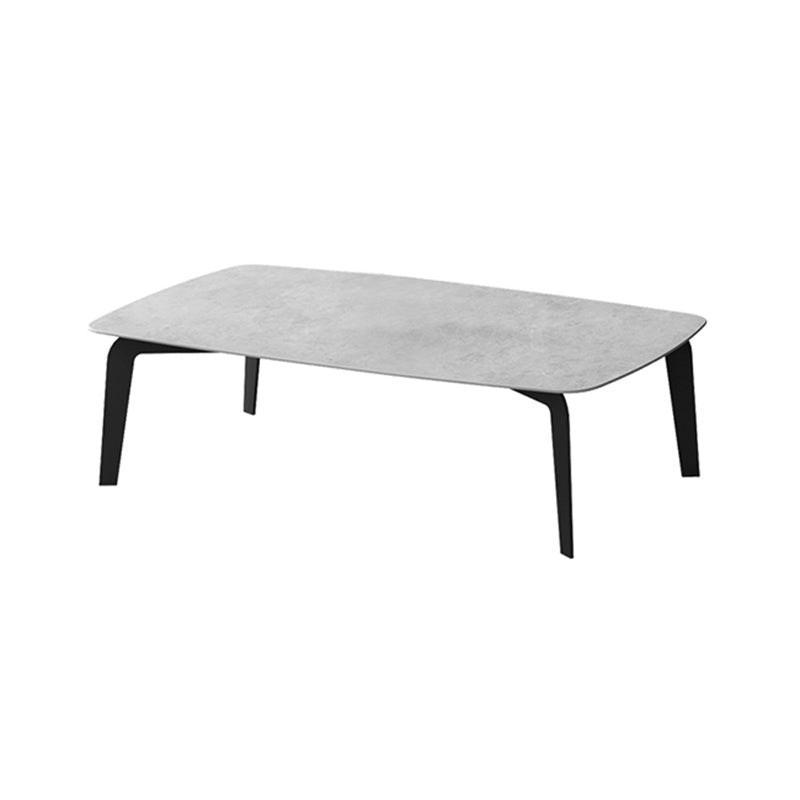 Rectangular Slate 4 Legs Coffee Table 16.5" High Stone 1 Single Cocktail Table 60"L x 31.5"W x 16.5"H Gray Clearhalo 'Coffee & Accent Tables' 'Coffee Tables' 'coffee_tables' 'furn' 'furn_coffee_tables' 'Furniture' 'Living Room Furniture' 6919726