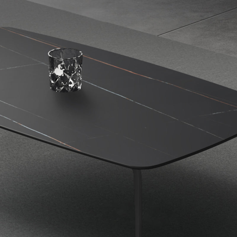 Rectangular Slate 4 Legs Coffee Table 16.5" High Stone 1 Single Cocktail Table Clearhalo 'Coffee & Accent Tables' 'Coffee Tables' 'coffee_tables' 'furn' 'furn_coffee_tables' 'Furniture' 'Living Room Furniture' 6919727